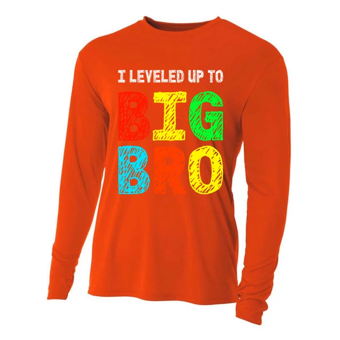 I Leveled Up To Big Bro Funny Gamer Brother Gift Cooling Performance Long Sleeve Crew