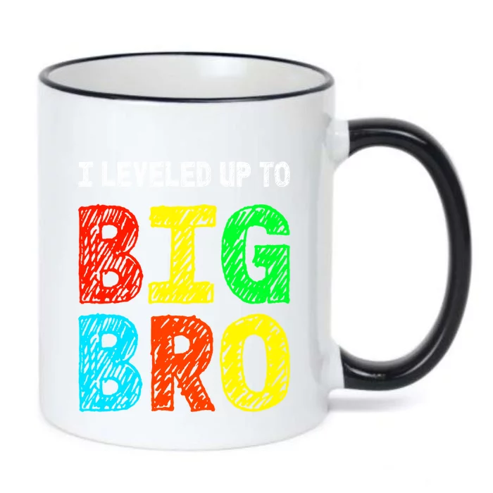 I Leveled Up To Big Bro Funny Gamer Brother Gift Black Color Changing Mug