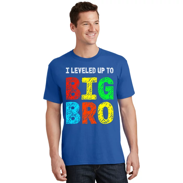 I Leveled Up To Big Bro Funny Gamer Brother Gift T-Shirt