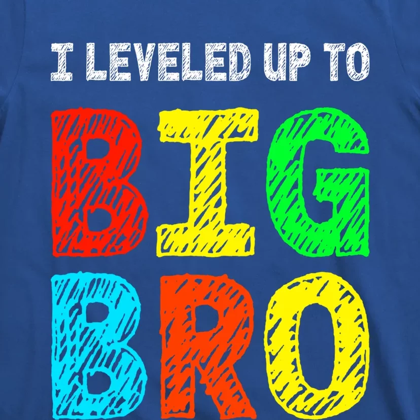 I Leveled Up To Big Bro Funny Gamer Brother Gift T-Shirt