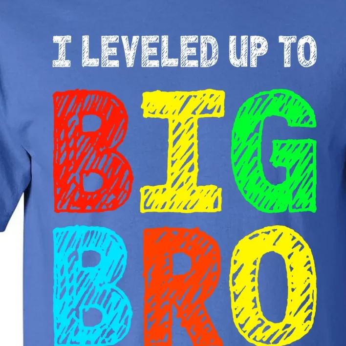 I Leveled Up To Big Bro Funny Gamer Brother Gift Tall T-Shirt