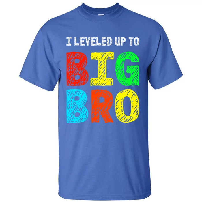 I Leveled Up To Big Bro Funny Gamer Brother Gift Tall T-Shirt