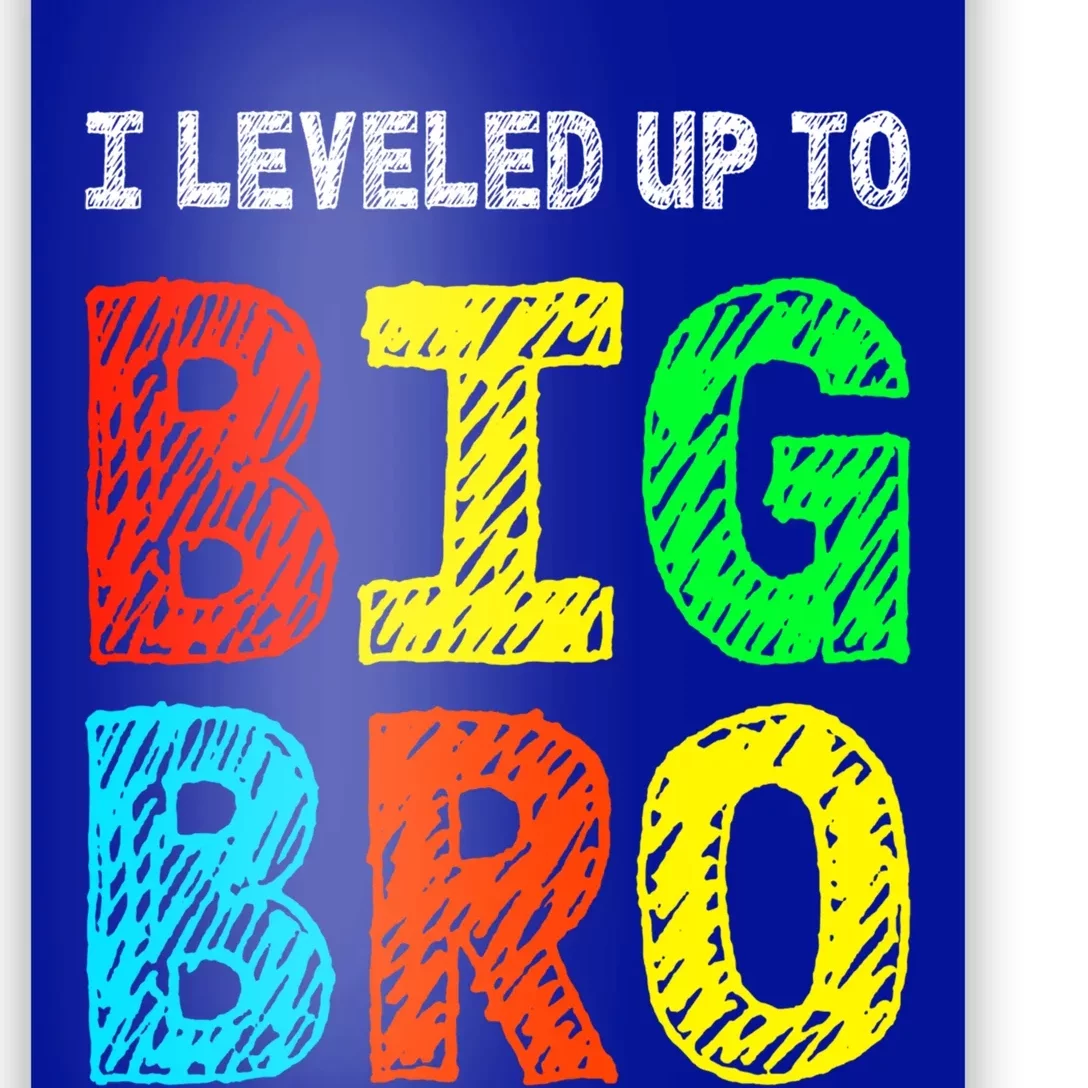 I Leveled Up To Big Bro Funny Gamer Brother Gift Poster