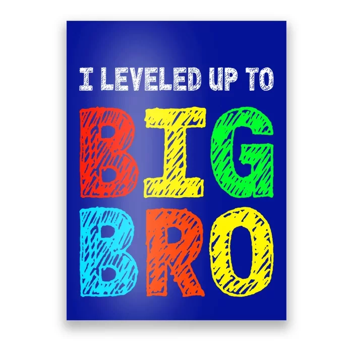 I Leveled Up To Big Bro Funny Gamer Brother Gift Poster