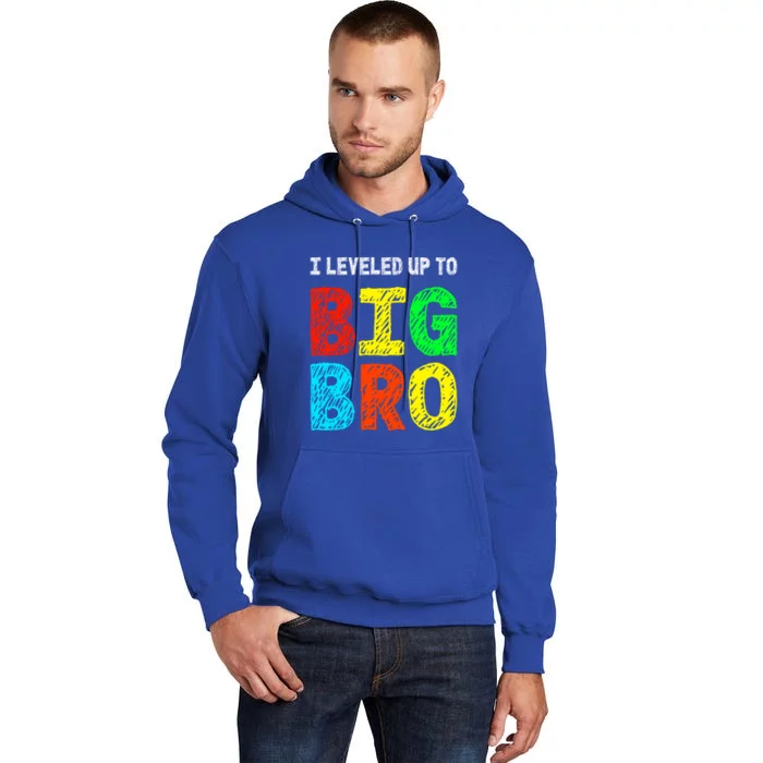 I Leveled Up To Big Bro Funny Gamer Brother Gift Tall Hoodie