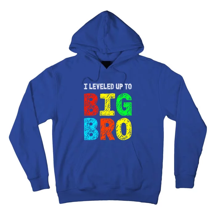 I Leveled Up To Big Bro Funny Gamer Brother Gift Tall Hoodie