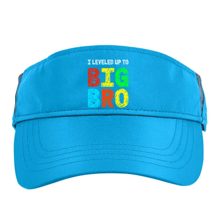 I Leveled Up To Big Bro Funny Gamer Brother Gift Adult Drive Performance Visor