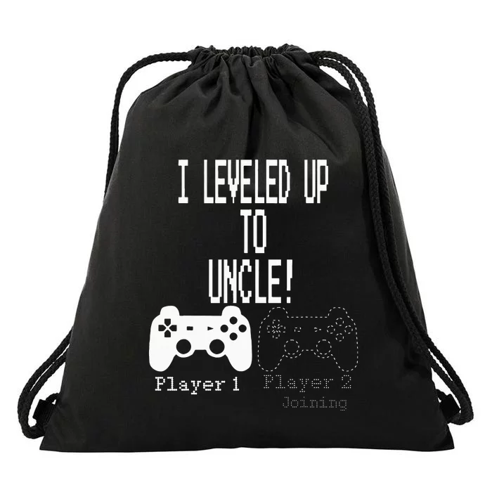 I Leveled Up To Uncle New Uncle Gaming Drawstring Bag