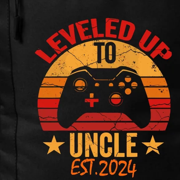 I Leveled Up To Uncle Est 2024 Video Gamer Pregnancy Daily Commute Backpack