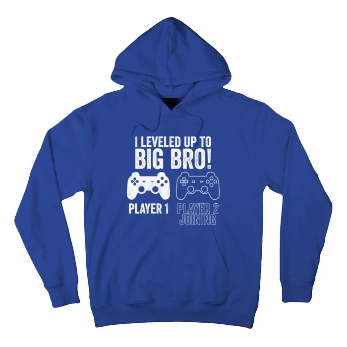 I Leveled Up To Big Bro! New Older Brother Gamer Player 2 Gift Hoodie