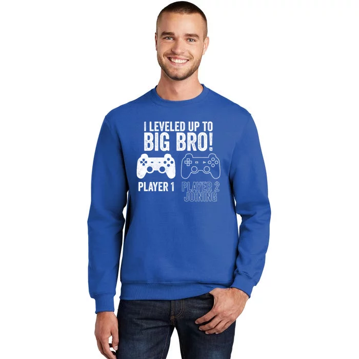 I Leveled Up To Big Bro! New Older Brother Gamer Player 2 Gift Sweatshirt