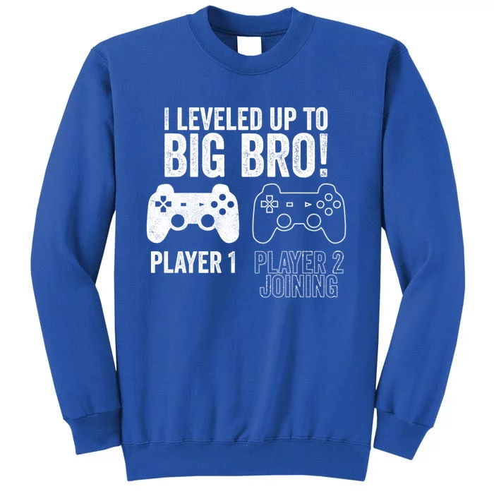 I Leveled Up To Big Bro! New Older Brother Gamer Player 2 Gift Sweatshirt