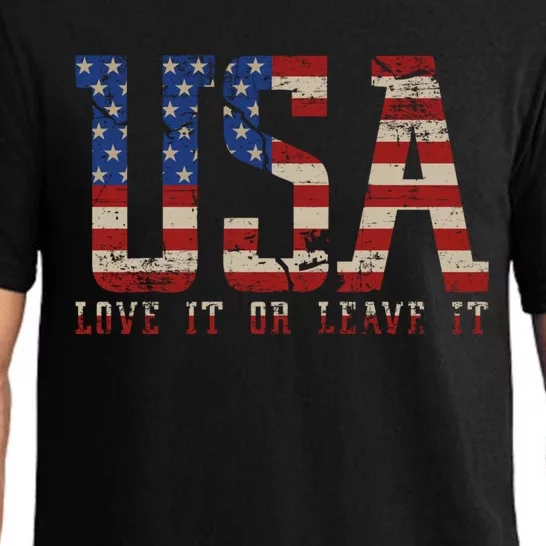 I Love Usa United States Of America Flag Patriotic Usa Gift Pajama Set