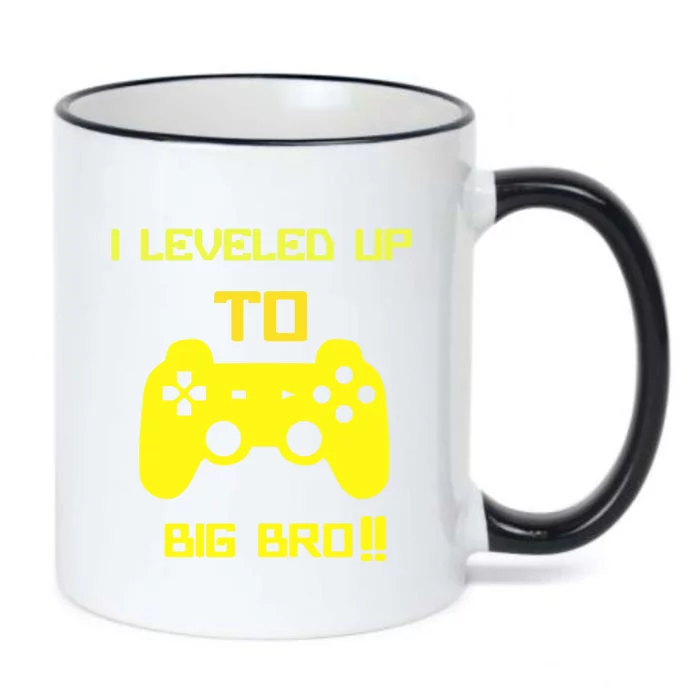 I Leveled Up To Big Bro! Gamer New Brother Gift Black Color Changing Mug