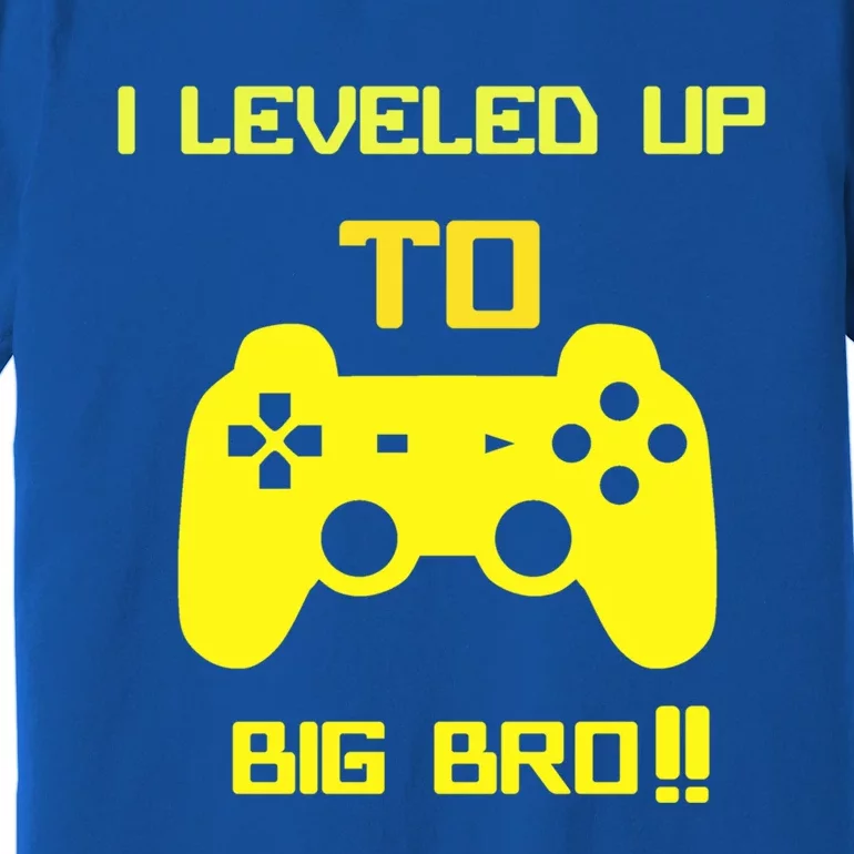 I Leveled Up To Big Bro! Gamer New Brother Gift Premium T-Shirt