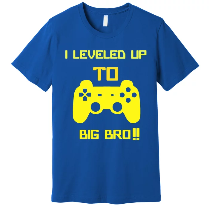 I Leveled Up To Big Bro! Gamer New Brother Gift Premium T-Shirt