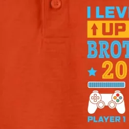 I Leveled Up To Brother 2028 Funny Big Brother Gamer Gift Dry Zone Grid Performance Polo