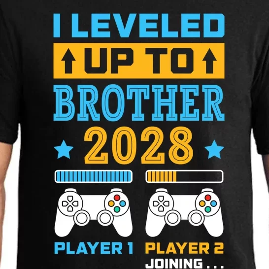 I Leveled Up To Brother 2028 Funny Big Brother Gamer Gift Pajama Set