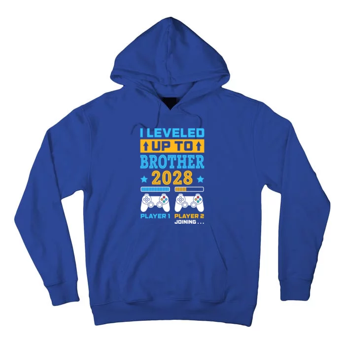 I Leveled Up To Brother 2028 Funny Big Brother Gamer Gift Tall Hoodie