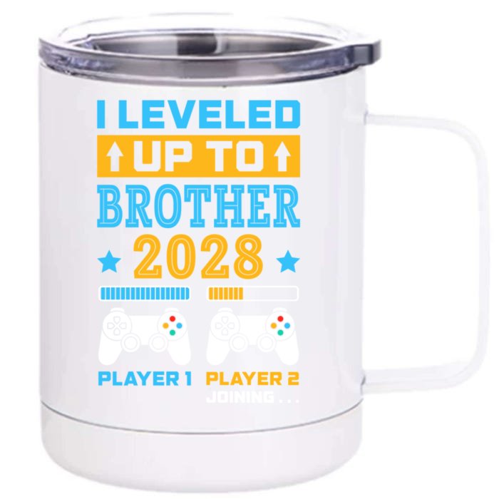 I Leveled Up To Brother 2028 Funny Big Brother Gamer Gift Front & Back 12oz Stainless Steel Tumbler Cup