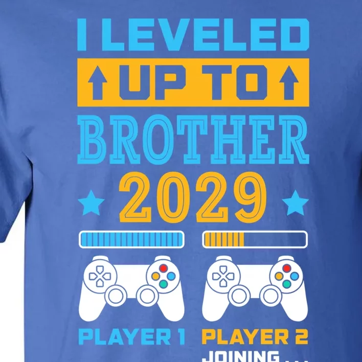 I Leveled Up To Brother 2029 Funny Big Brother Gamer Gift Tall T-Shirt