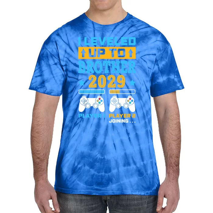 I Leveled Up To Brother 2029 Funny Big Brother Gamer Gift Tie-Dye T-Shirt