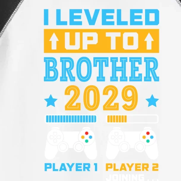 I Leveled Up To Brother 2029 Funny Big Brother Gamer Gift Toddler Fine Jersey T-Shirt