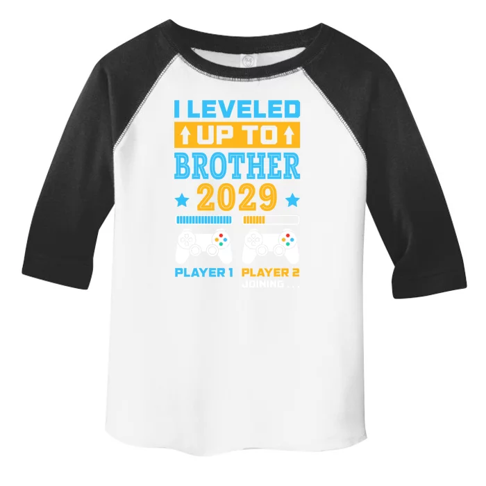 I Leveled Up To Brother 2029 Funny Big Brother Gamer Gift Toddler Fine Jersey T-Shirt