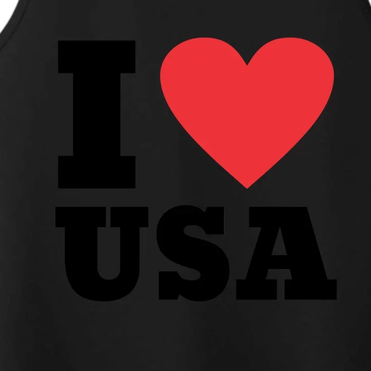 I Love Usa I Heart Usa Family Travel Usa Gift Performance Tank