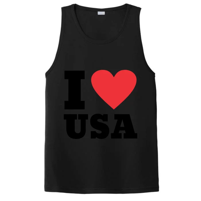 I Love Usa I Heart Usa Family Travel Usa Gift Performance Tank