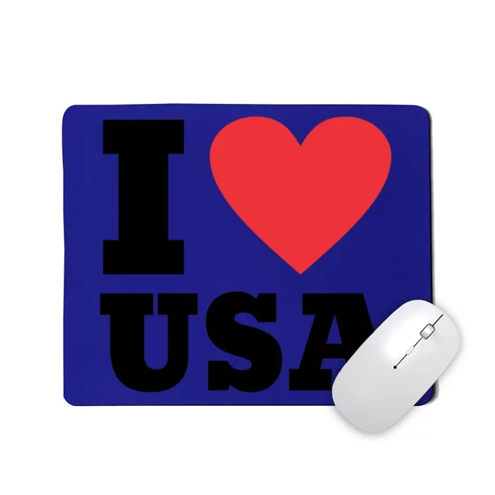 I Love Usa I Heart Usa Family Travel Usa Gift Mousepad