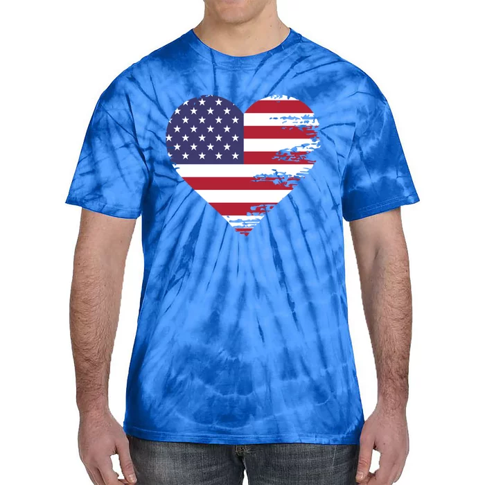 I Love Usa Gift Tie-Dye T-Shirt