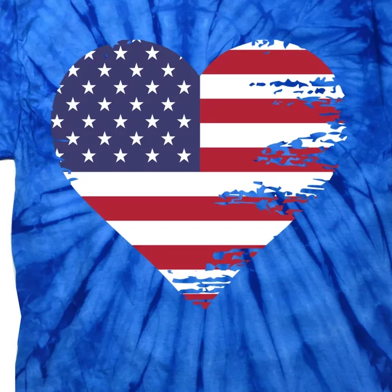 I Love Usa Gift Tie-Dye T-Shirt