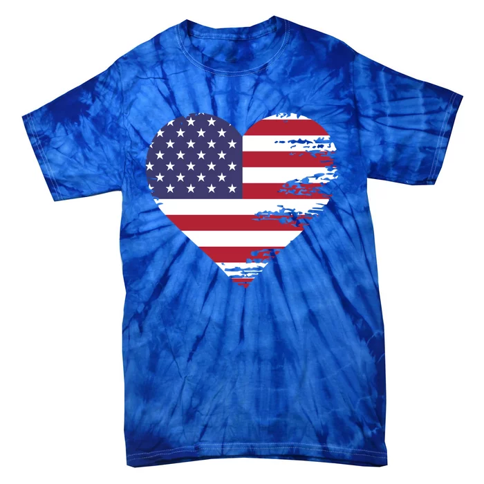 I Love Usa Gift Tie-Dye T-Shirt