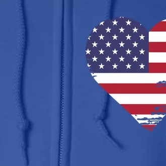 I Love Usa Gift Full Zip Hoodie