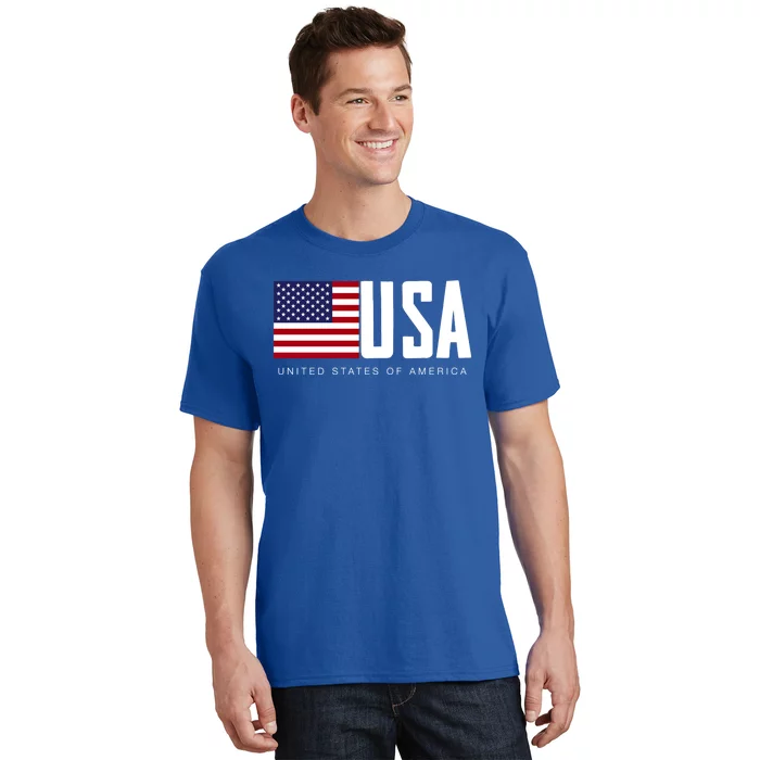 I Love Usa Enjoy Cool Usa United States Of America Flag Cool Gift T-Shirt