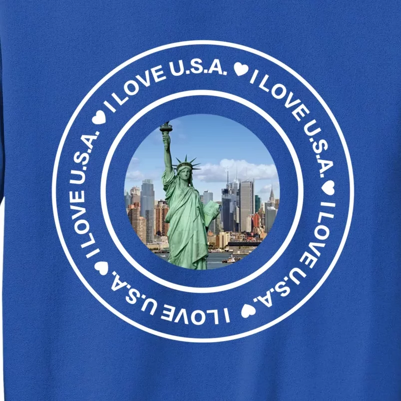 "I Love U S A " Liberty Street Style Souvenir Unisex Gift Sweatshirt