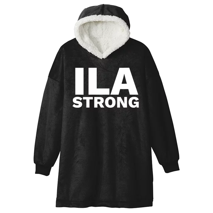 Ila Longshoremen Union Strike Port Workers Union Hooded Wearable Blanket