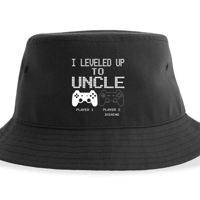 I Leveled Up To Uncle New Uncle Gaming Funny Sustainable Bucket Hat