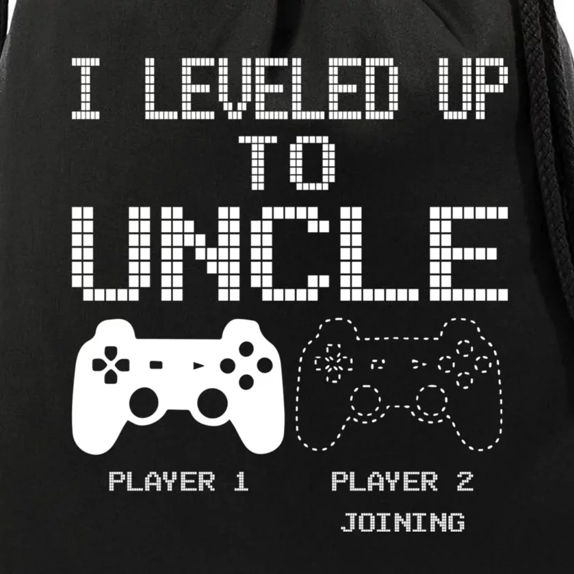 I Leveled Up To Uncle New Uncle Gaming Funny Drawstring Bag