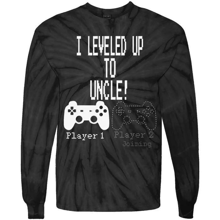 I leveled up to Uncle new uncle gaming Tie-Dye Long Sleeve Shirt