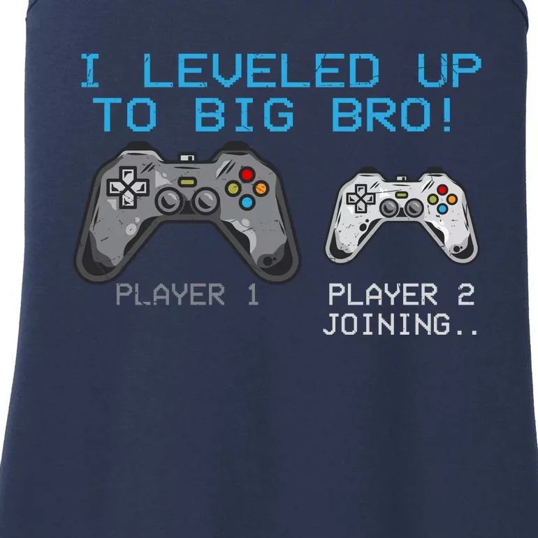 I Leveled Up To Big Bro Funny Video Game Lover Ladies Essential Tank