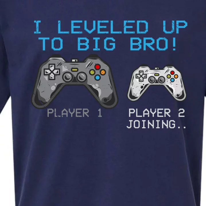 I Leveled Up To Big Bro Funny Video Game Lover Sueded Cloud Jersey T-Shirt