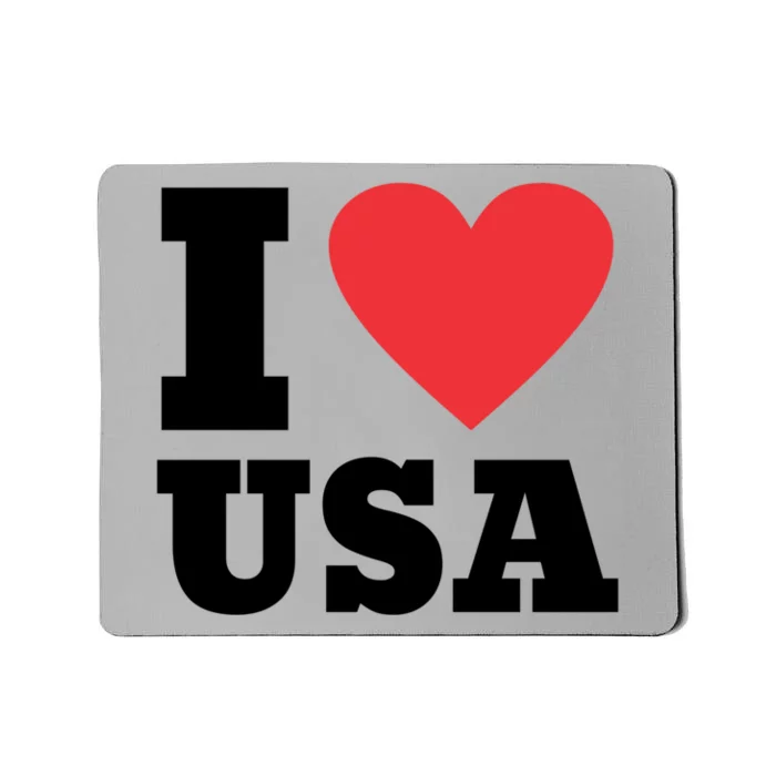 I Love Usa I Heart Usa Family Travel Usa Gift Mousepad