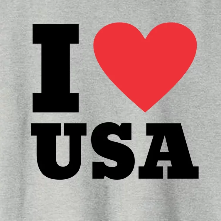 I Love Usa I Heart Usa Family Travel Usa Gift Women's Crop Top Tee