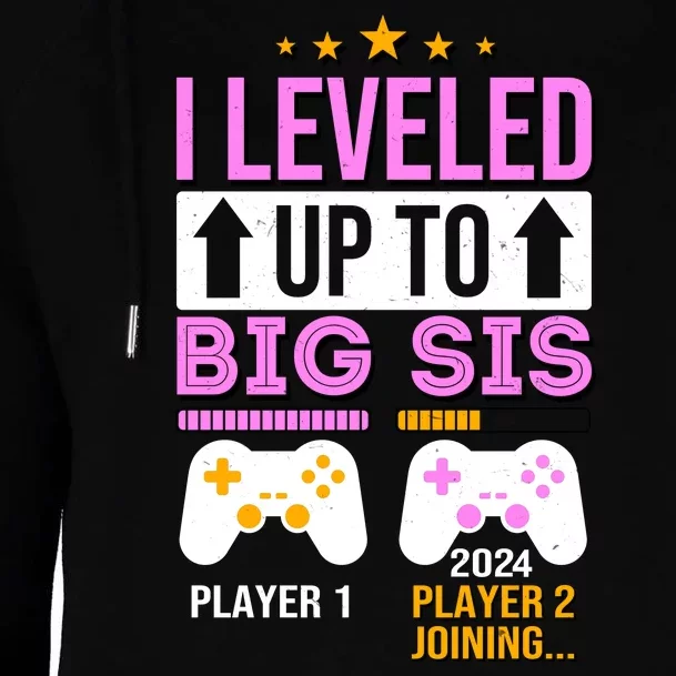 I Leveled Up To Big Sis Player 2 Joining 2024 Cute Womens Funnel Neck Pullover Hood