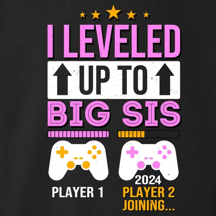 I Leveled Up To Big Sis Player 2 Joining 2024 Cute Toddler Hoodie