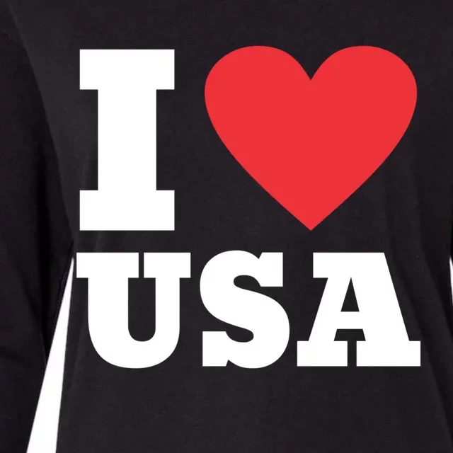 I Love Usa I Heart Usa Family Travel Usa Gift Womens Cotton Relaxed Long Sleeve T-Shirt