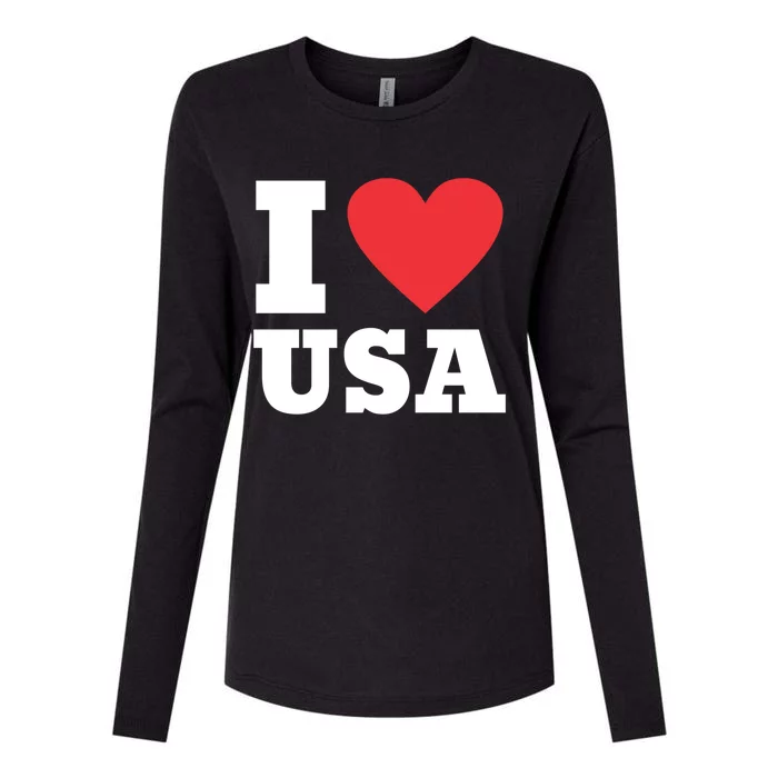 I Love Usa I Heart Usa Family Travel Usa Gift Womens Cotton Relaxed Long Sleeve T-Shirt