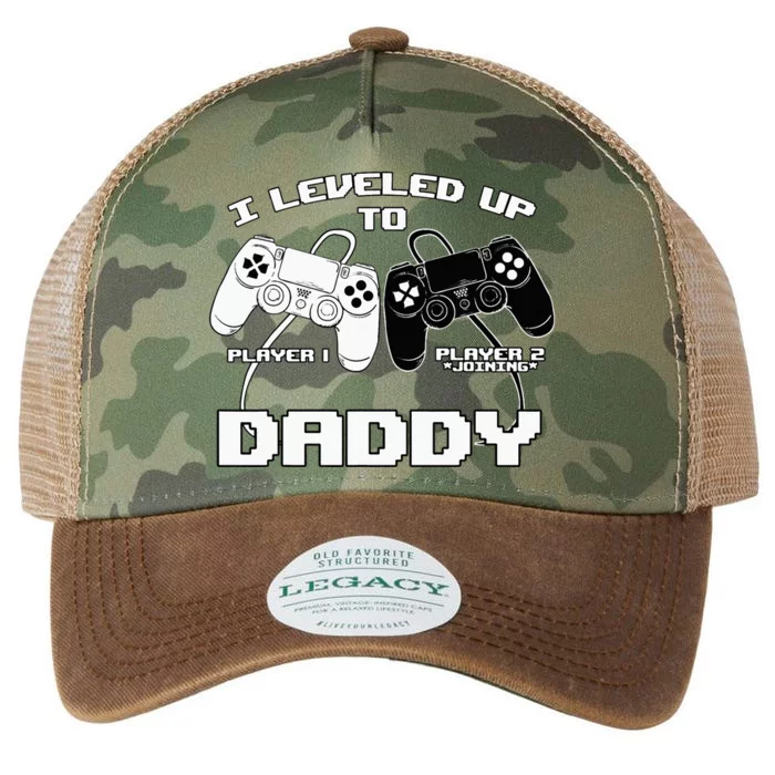 I Leveled Up To Daddy Gaming Controller RPG Game Legacy Tie Dye Trucker Hat